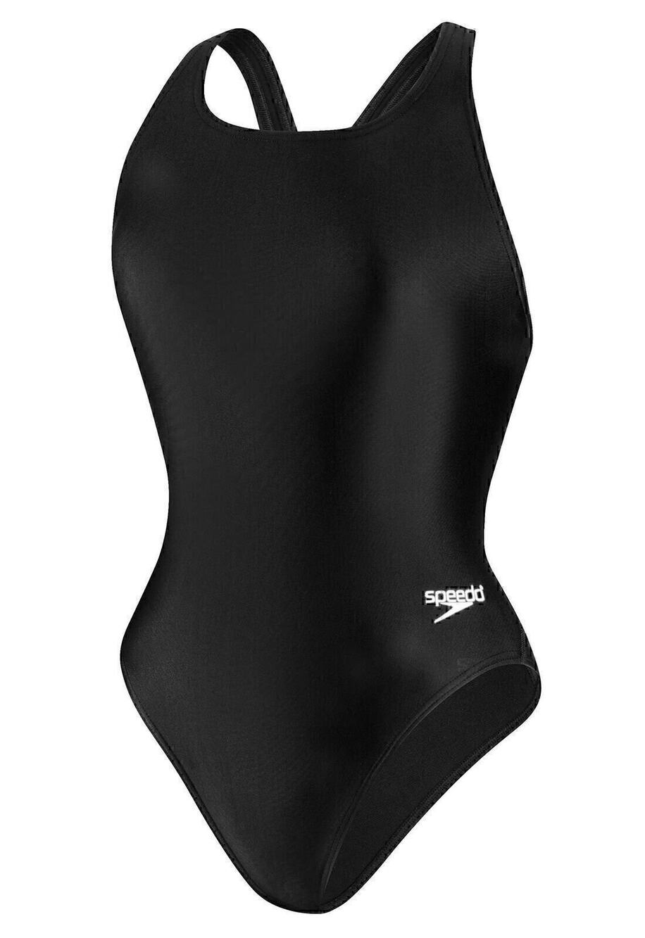 Speedo Big Kid, girls Prolt Super Pro Solid one piece swimsuits, Black, 8/24